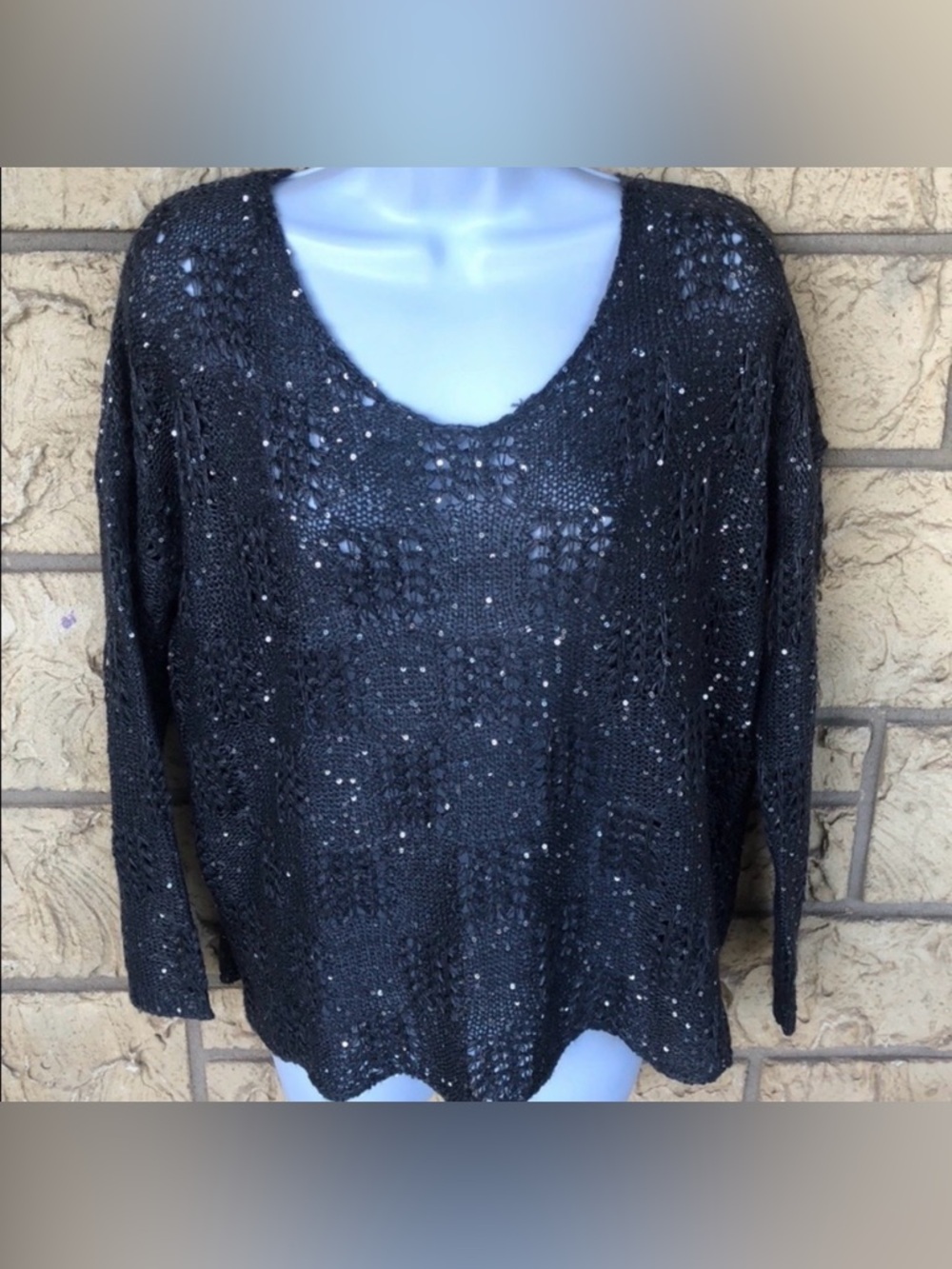 Charming Charlie Beach Sequin Over Top oversize sparkle, glitter holiday